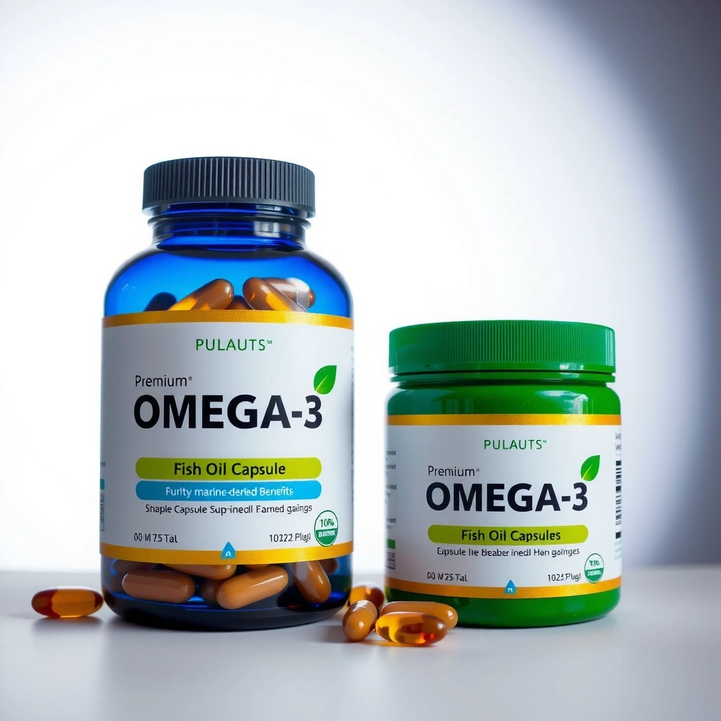 Premium Omega-3 fish oil capsules with purity guarantee